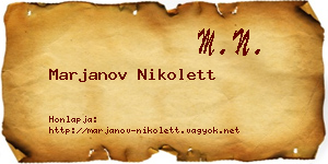 Marjanov Nikolett névjegykártya